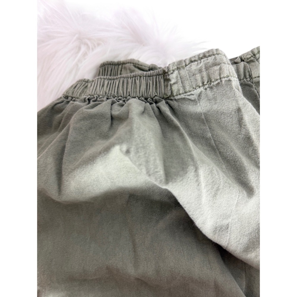 Free People To The Sky Olive Green Pull On Parachute Pants Sz M - Picture 5 of 9